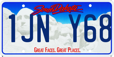 SD license plate 1JNY68