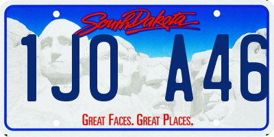 SD license plate 1JOA46
