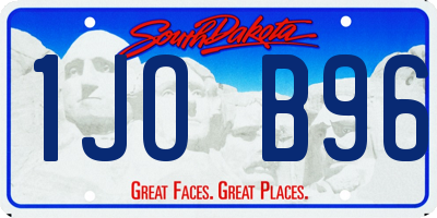 SD license plate 1JOB96