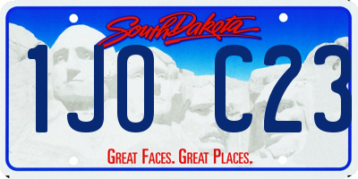 SD license plate 1JOC23