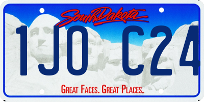 SD license plate 1JOC24