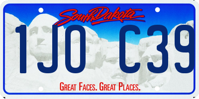SD license plate 1JOC39