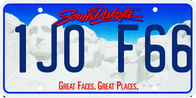 SD license plate 1JOF66