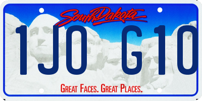 SD license plate 1JOG10