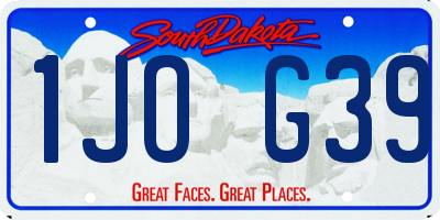 SD license plate 1JOG39