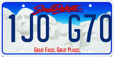 SD license plate 1JOG70