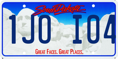 SD license plate 1JOI04