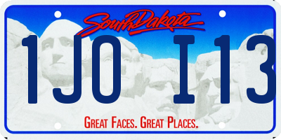 SD license plate 1JOI13