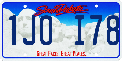 SD license plate 1JOI78