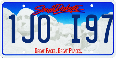 SD license plate 1JOI97