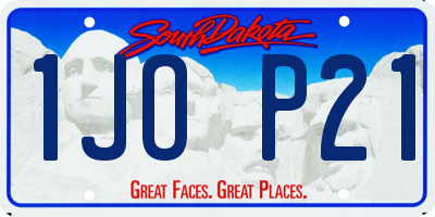 SD license plate 1JOP21