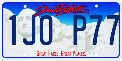 SD license plate 1JOP77