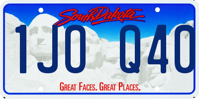 SD license plate 1JOQ40