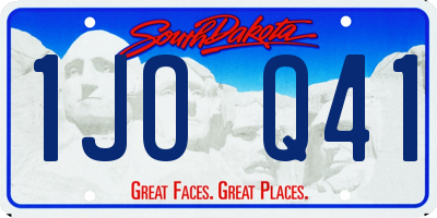 SD license plate 1JOQ41