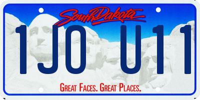 SD license plate 1JOU11