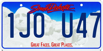 SD license plate 1JOU47