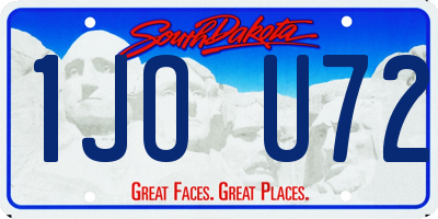 SD license plate 1JOU72