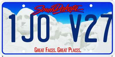 SD license plate 1JOV27