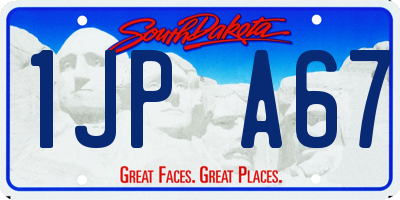 SD license plate 1JPA67