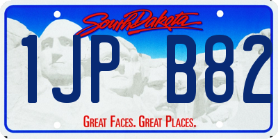 SD license plate 1JPB82