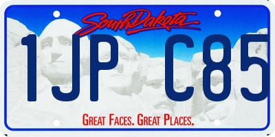 SD license plate 1JPC85