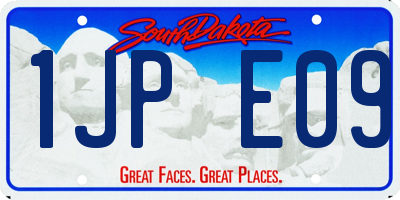 SD license plate 1JPE09
