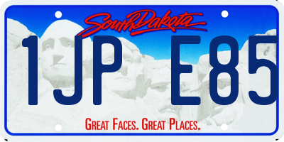 SD license plate 1JPE85