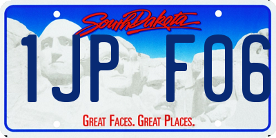 SD license plate 1JPF06