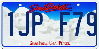 SD license plate 1JPF79