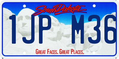 SD license plate 1JPM36