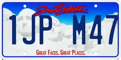 SD license plate 1JPM47