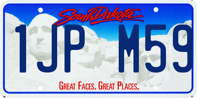 SD license plate 1JPM59