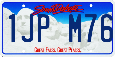 SD license plate 1JPM76