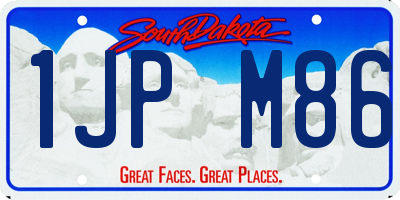 SD license plate 1JPM86