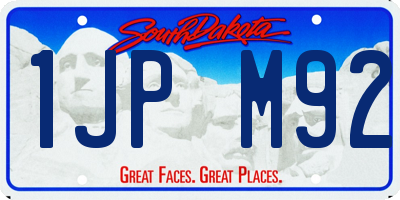 SD license plate 1JPM92
