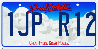 SD license plate 1JPR12