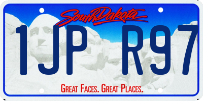 SD license plate 1JPR97