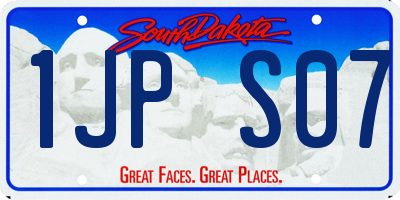 SD license plate 1JPS07