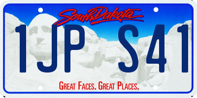 SD license plate 1JPS41