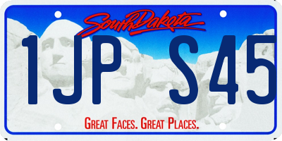 SD license plate 1JPS45