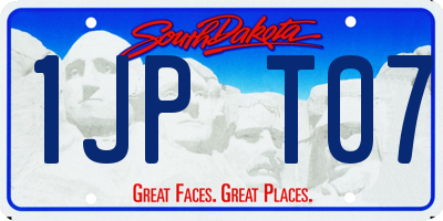SD license plate 1JPT07