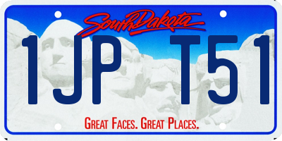SD license plate 1JPT51