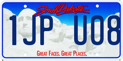 SD license plate 1JPU08