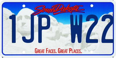 SD license plate 1JPW22