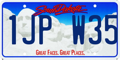 SD license plate 1JPW35