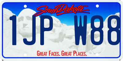 SD license plate 1JPW88