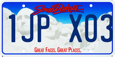 SD license plate 1JPX03