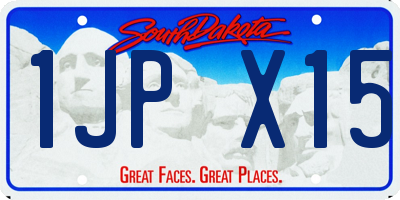 SD license plate 1JPX15