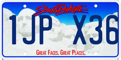 SD license plate 1JPX36