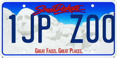 SD license plate 1JPZ00